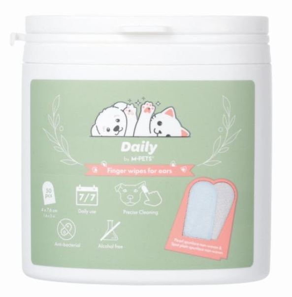 Очищающие салфетки для ушей собак и кошек DAILY, 50шт, MPets