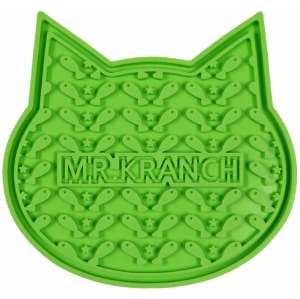 Лизательный коврик Mr.Kranch для медленного поедания силиконовый 12*12 см зеленый