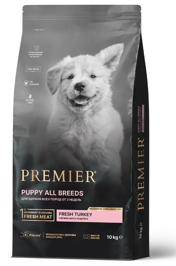 Premier Dog Turkey PUPPY (Свежее мясо индейки для щенков) 10 кг