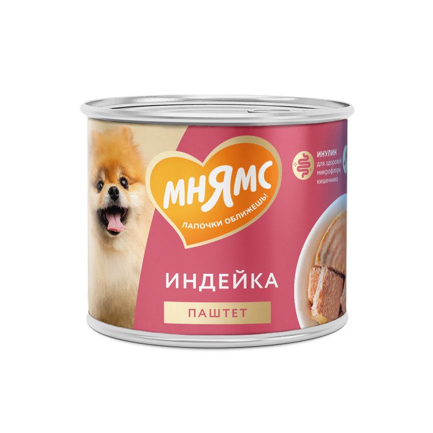 Мнямс На каждый день Паштет из индейки для собак «КОМФОРТНОЕ ПИЩЕВАРЕНИЕ» 200 г