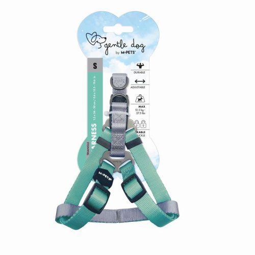 Шлейка для собак GENTLE DOG S, 1.5 x 34 - 50 см бирюзовая, Mpets
