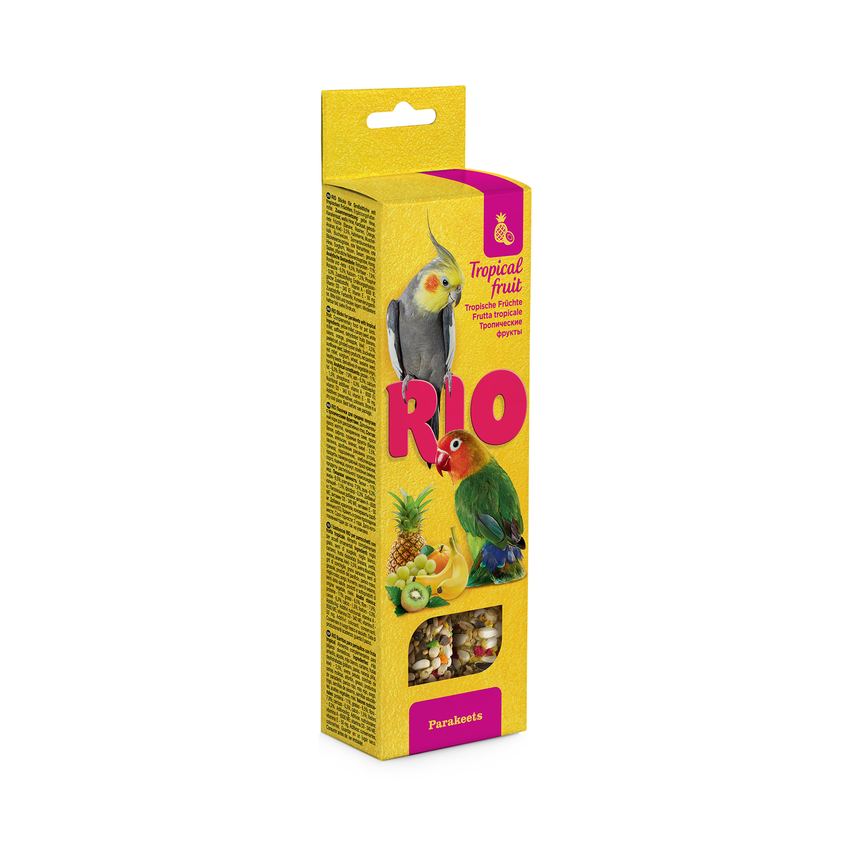 RIO Палочки для средних попугаев с тропическими фруктами, коробка 2х75г