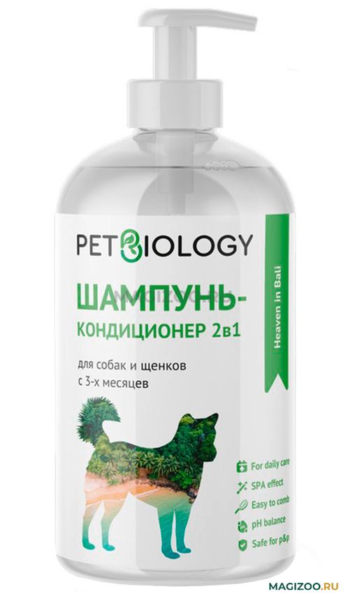 PetBiology Шампунь и кондиционер 2в1 для собак, Бали, 300 мл