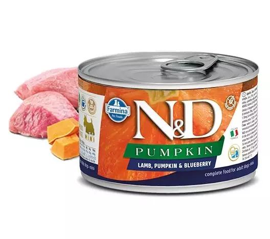 Фармина N&D Dog Pumpkin Консервы ягненок с черникой Adult mini, 140г