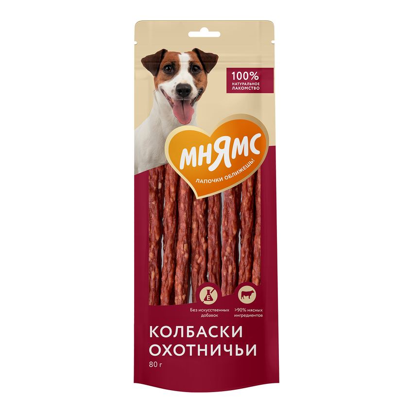 Лакомство Мнямс На каждый день для собак Колбаски охотничьи 80 г