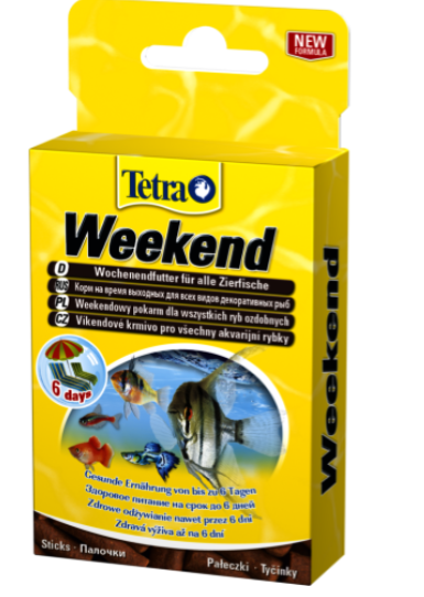 Tetra Weekend (палочки) 20шт Корм продленного действия до 6 дней для аквариумных рыб