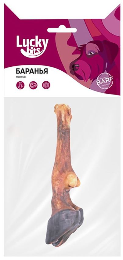 Лакомство для собак Lucky bits баранья ножка, 80 г