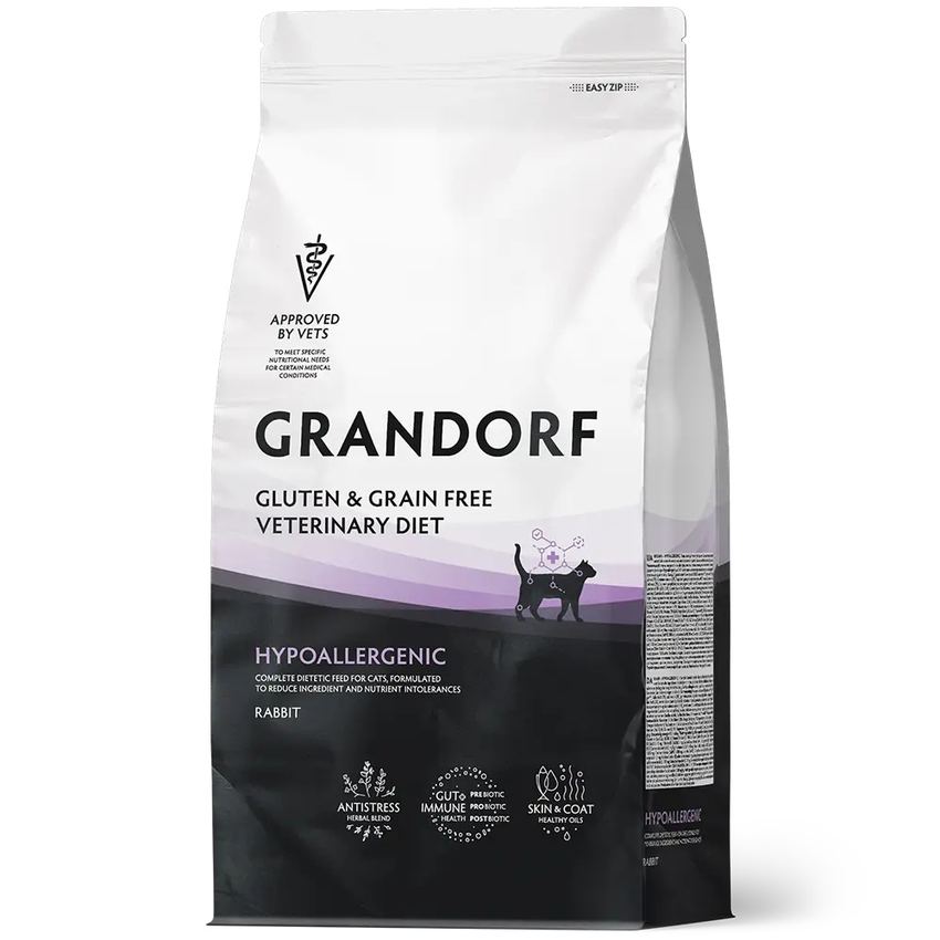GRANDORF VET DIET Кролик HYPOALLERGENIC 400 г - диетический корм для кошек