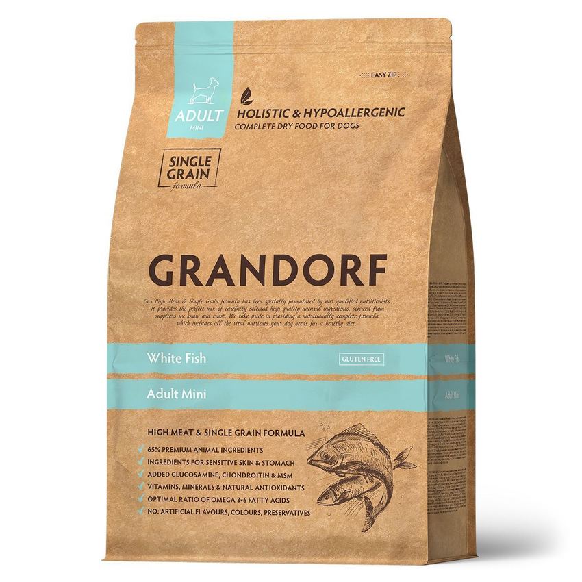 GRANDORF DOG White Fish MINI (белая рыба для собак мини пород) 1 кг.