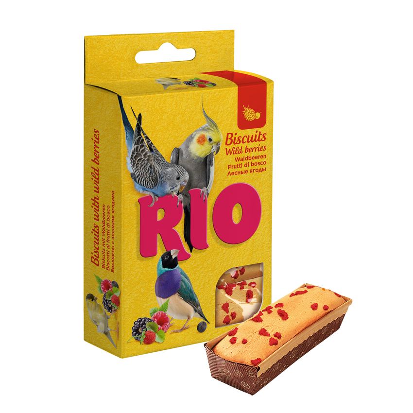 RIO Бисквиты для птиц с лесными ягодами, коробка 5х7г