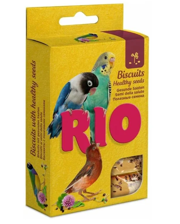 RIO Бисквиты с полезными семенами. Лакомство для всех видов птиц, 5х7 г