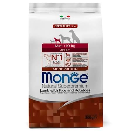Сухой корм Monge Dog Speciality Line Monoprotein Mini для взрослых собак, из лосося с рисом 800 г