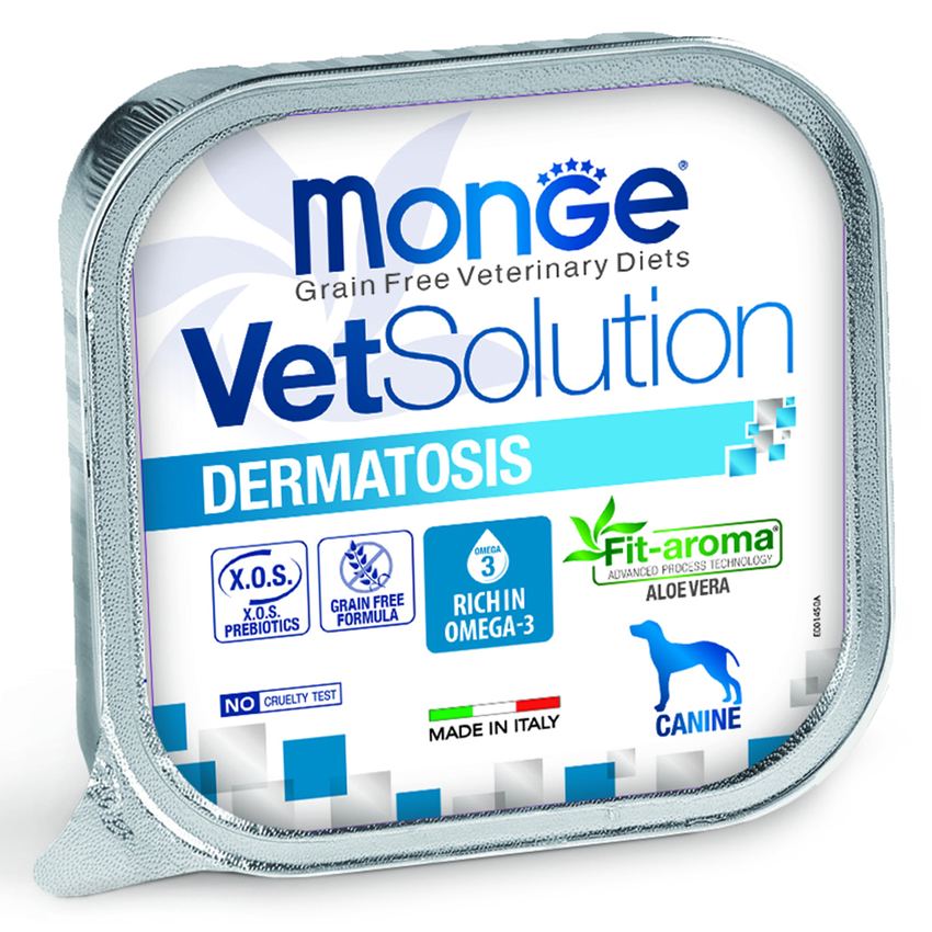 Диетический корм Monge VetSolution Дерматозис для собак при заболеваниях кожи 150 г