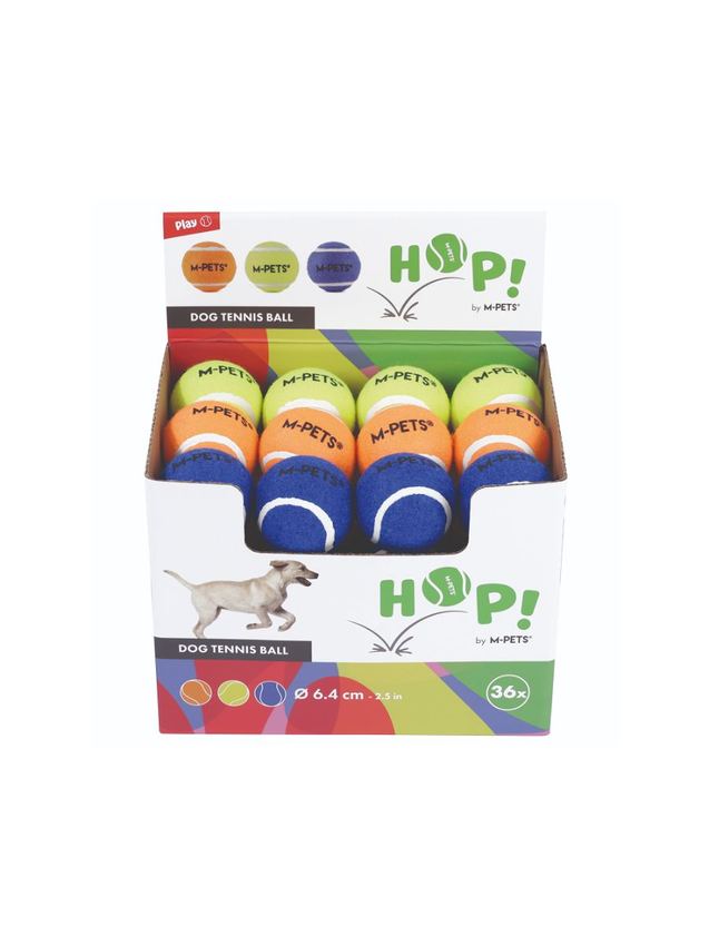 Игрушка для собак HOP теннисный мяч цвета в ассорт. 6,4 см (бокс 36шт), Mpets