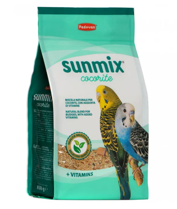 Padovan Корм SUNMIX cocorite комплексный для волнистых попугаев уп. 850г