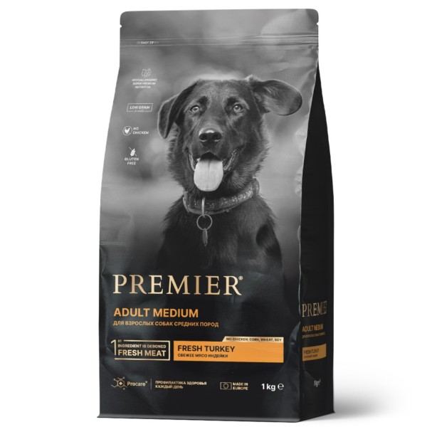 Premier Dog Turkey ADULT Medium (Свежее мясо индейки для собак средний пород) 1 кг