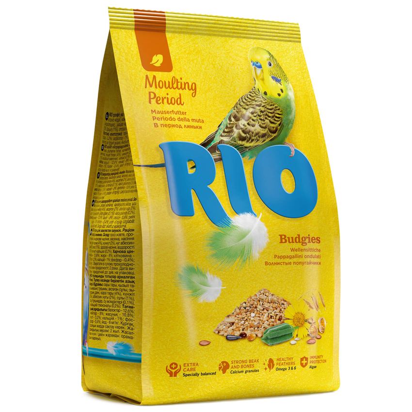 RIO Корм для волнистых попугайчиков в период линьки, 1 кг