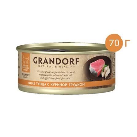 Консервы для кошек GRANDORF Филе тунца с куриной грудкой 70 гр.