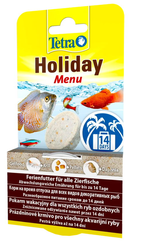 Tetra Holiday Menu (брикет желе) 30г Корм продленного действия для всех видов аквариумных рыб