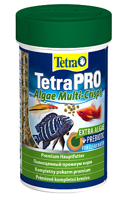 TetraPro Algae Multi-Crisps (чипсы) 100мл Специальный корм для травоядный рыб (Германия)