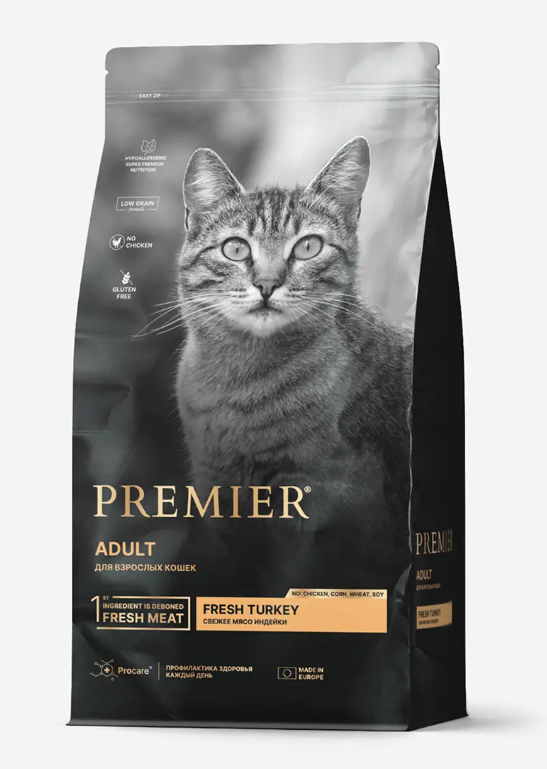 Premier Cat Turkey ADULT (Свежая индейка для кошек) 400 г
