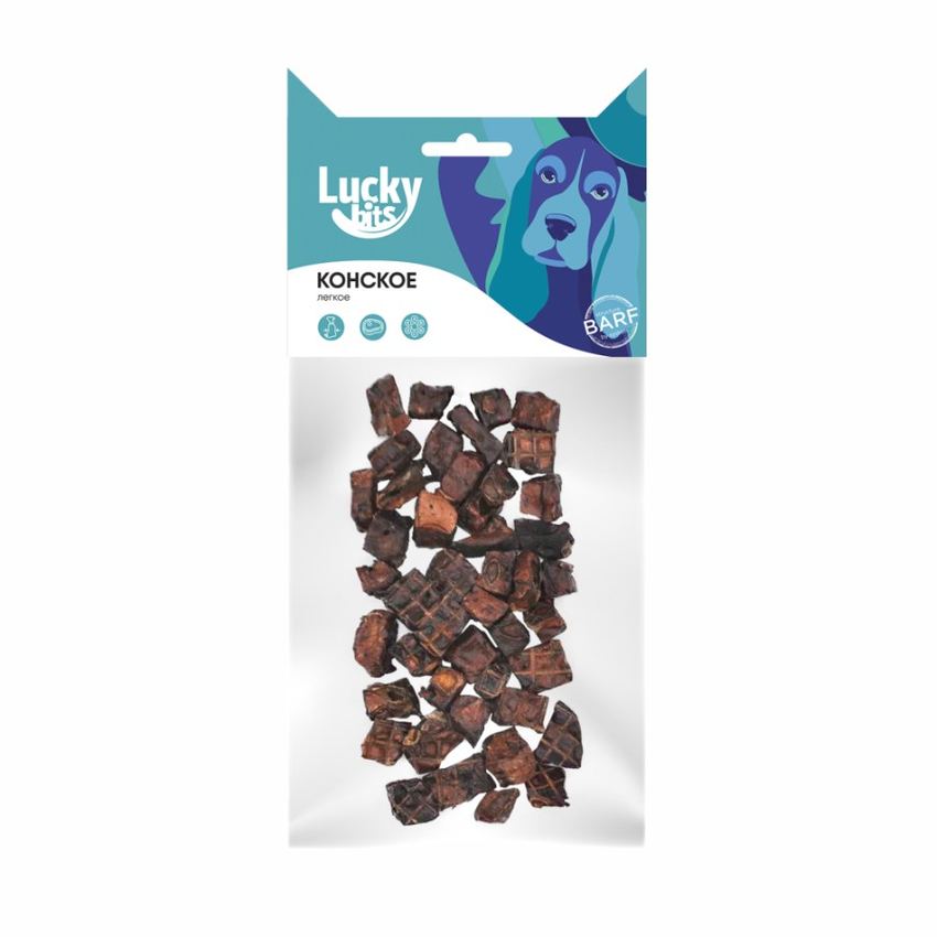 Лакомство для собак Lucky bits конское легкое, 40 г