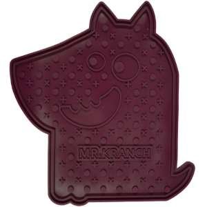 Лизательный коврик Mr.Kranch для медленного поедания силикон 20*20 см бордовый