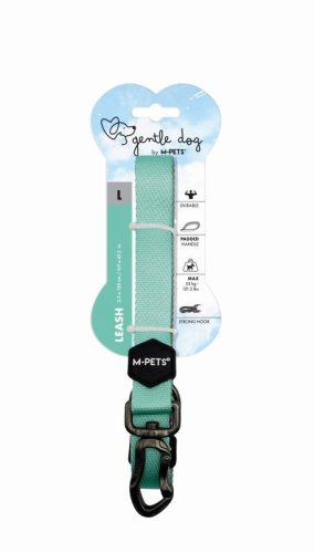 Поводок GENTLE DOG, L, 2.5 X 120 см, до 55 кг бирюзовый, Mpets