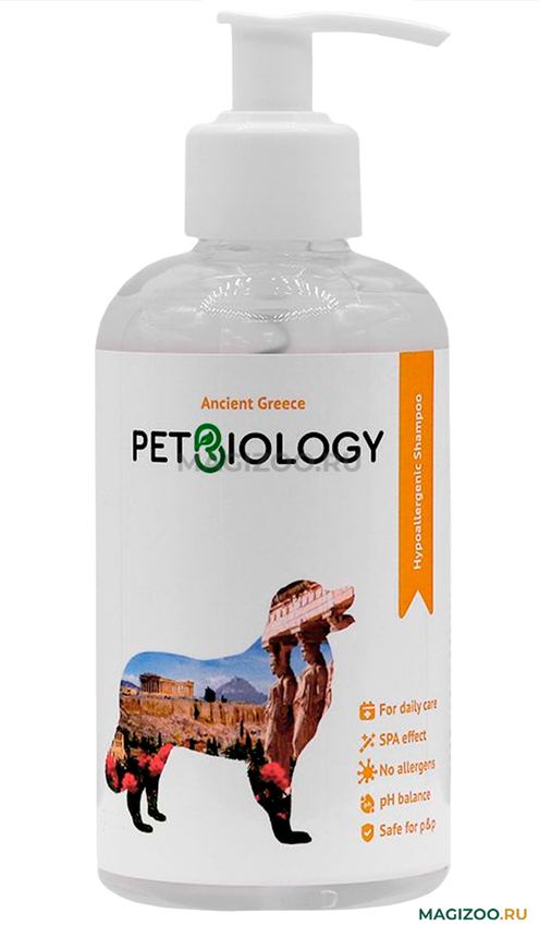 PetBiology Гипоаллергенный шампунь для собак, Греция, 300 мл