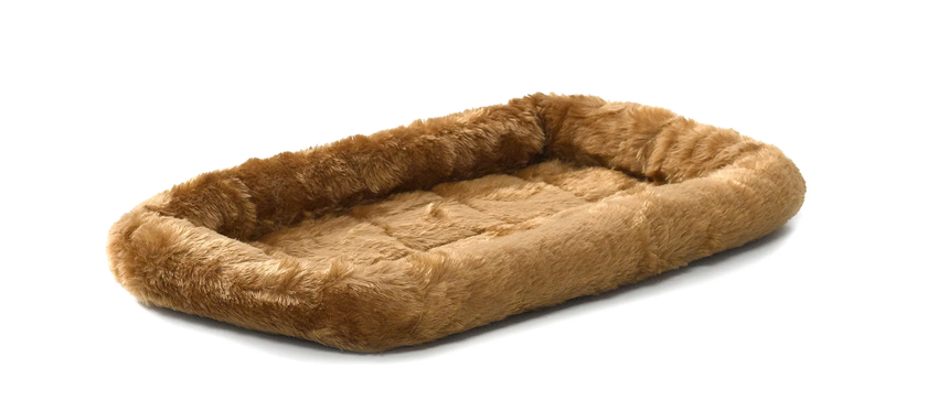 Лежанка MidWest Pet Bed для собак и кошек меховая 55х33 см, коричневая