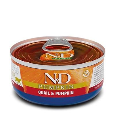 Фармина N&D Cat Pumpkin Консервы, перепел, 70г