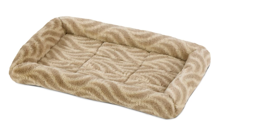 Лежанка MidWest Deluxe Wave Bed для собак и кошек меховая 41х30х6,5 см, цвет песочный