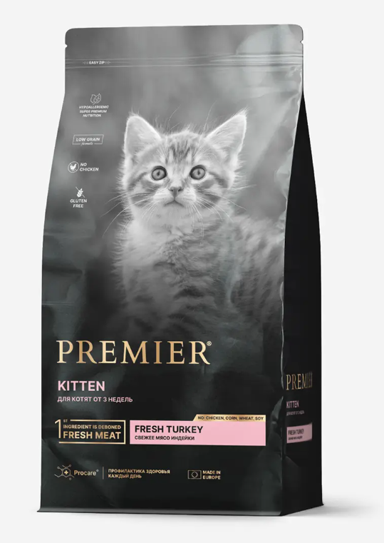 Premier Cat Turkey KITTEN (Свежая индейка для котят) 400 г