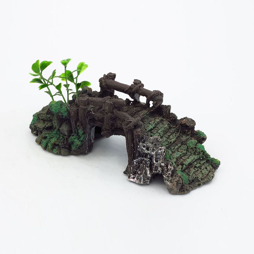 Aquanimal Грот "Заброшенный мост" 16x8x7см