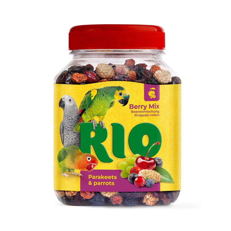 RIO Ягодная смесь. Лакомство для средних и крупных попугаев, 190г