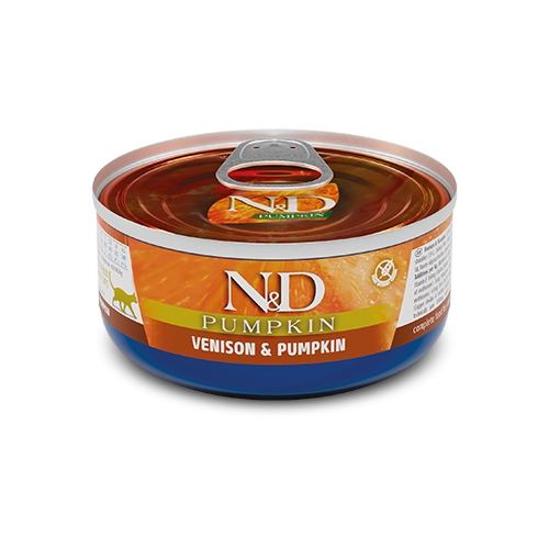 Фармина N&D Cat Pumpkin Консервы оленина, 70г.