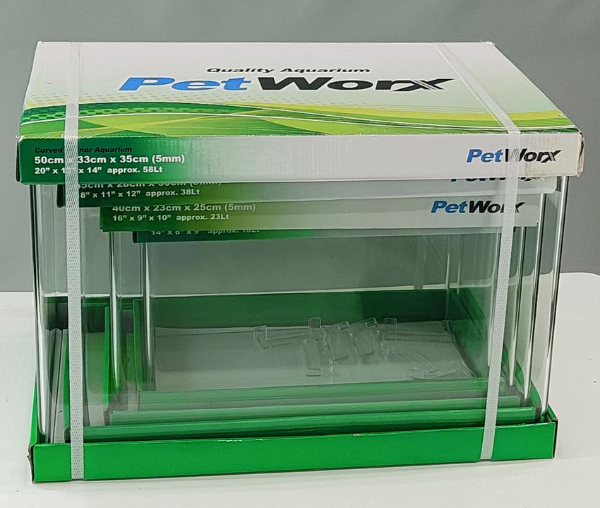 Аквариум (цельногнутое переднее стекло) Pet Worx 50х33х35 см, 58л