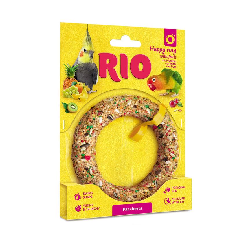 RIO Веселое колечко для средних попугаев. Лакомство-игрушка для средних попугаев 85г