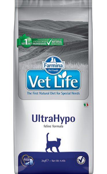 Фармина Vet Life Cat Ultra Hypo 2кг диета д/кош. при пищевой аллергии