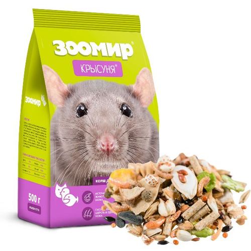 Корм КРЫСУНЯ д/мышей и крыс 500г