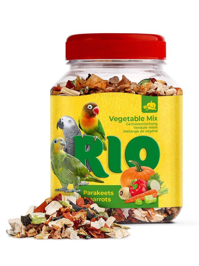 RIO Овощная смесь. Лакомство для средних и крупных попугаев, 150г