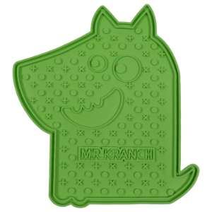 Лизательный коврик Mr.Kranch для медленного поедания силиконовый 20*20 см зеленый