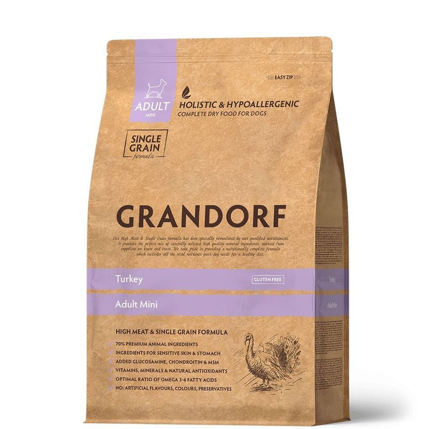 GRANDORF DOG Turkey MINI (индейка для собак мини пород)  1 кг.