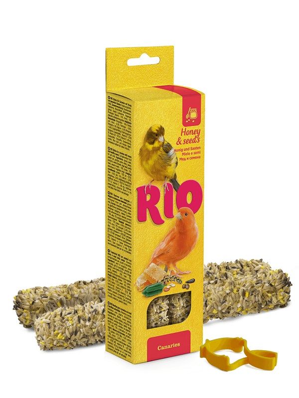 RIO Палочки для канареек с медом и полезными семенами 2х40г
