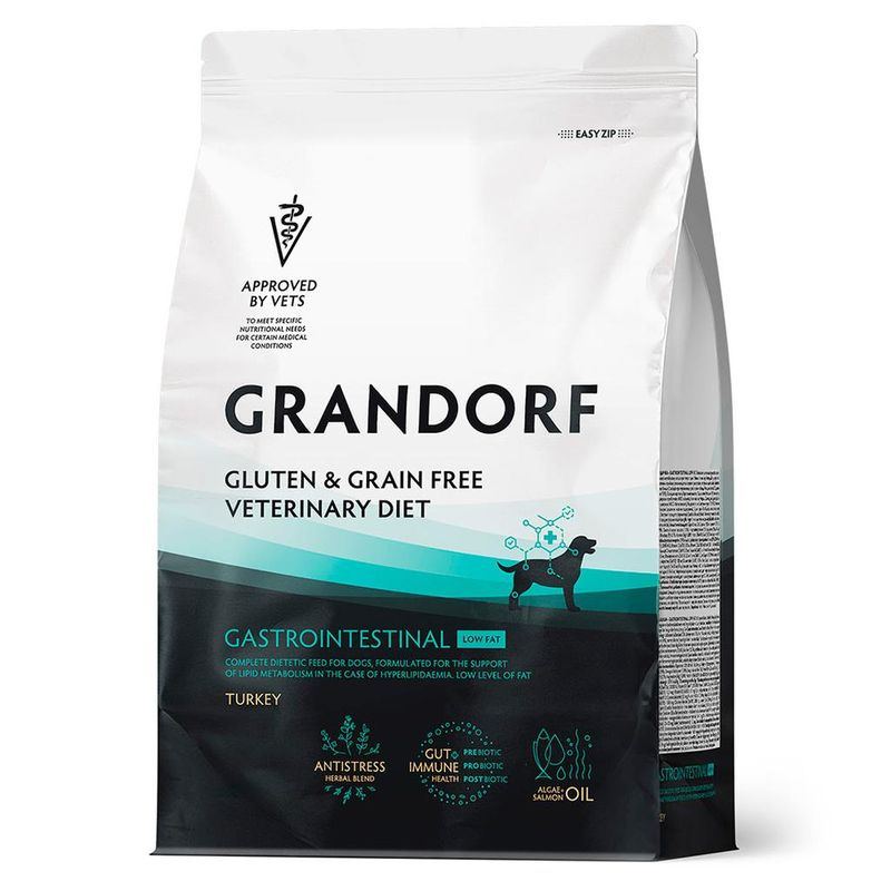 GRANDORF VET DIET Индейка GASTROINTESTINAL LOW FAT 3 кг - диетический корм для собак