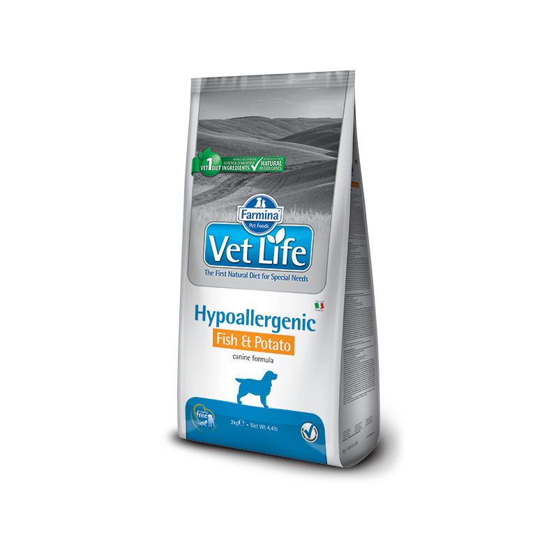 Фармина Vet Life Dog Hypoallergenic Fish & Potato 2кг диета д/соб. при пищевой аллергии
