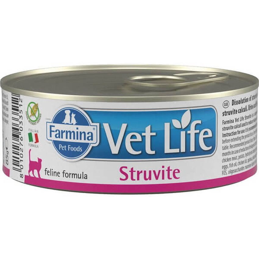Фармина Vet Life Cat Struvite Паштет диета д/кошек при МКБ , 85г