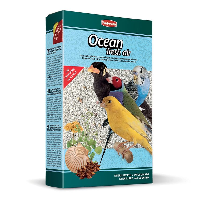Padovan Наполнитель OCEAN fresh air био-песок для птиц уп. 1кг