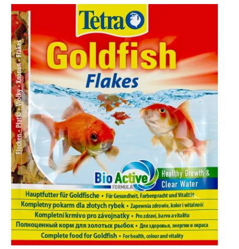 Tetra GoldFish (хлопья) 12г Основной корм для золотых рыбок (Германия)