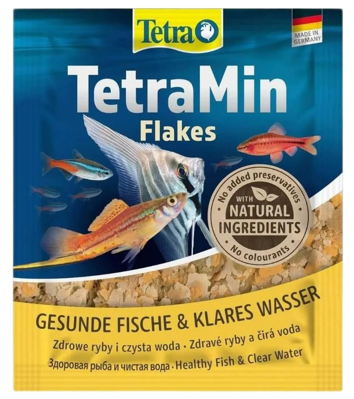 TetraMin (хлопья) 12г Основной корм для всех видов аквариумных рыб (Германия)